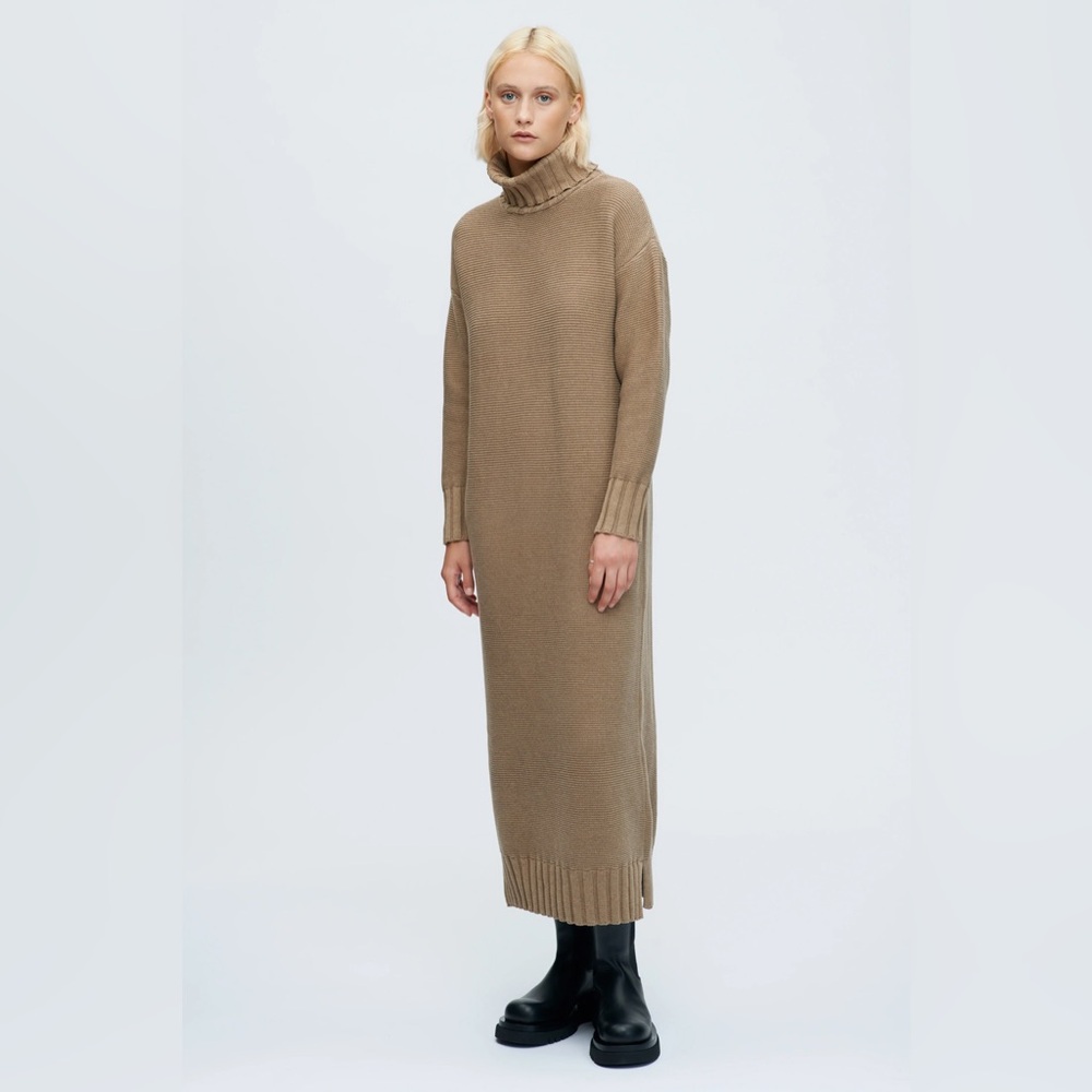 Kotn turtleneck dress, cotton, small